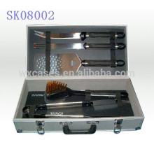 caja de herramientas de aluminio fuerte y portátil de herramientas para barbacoa